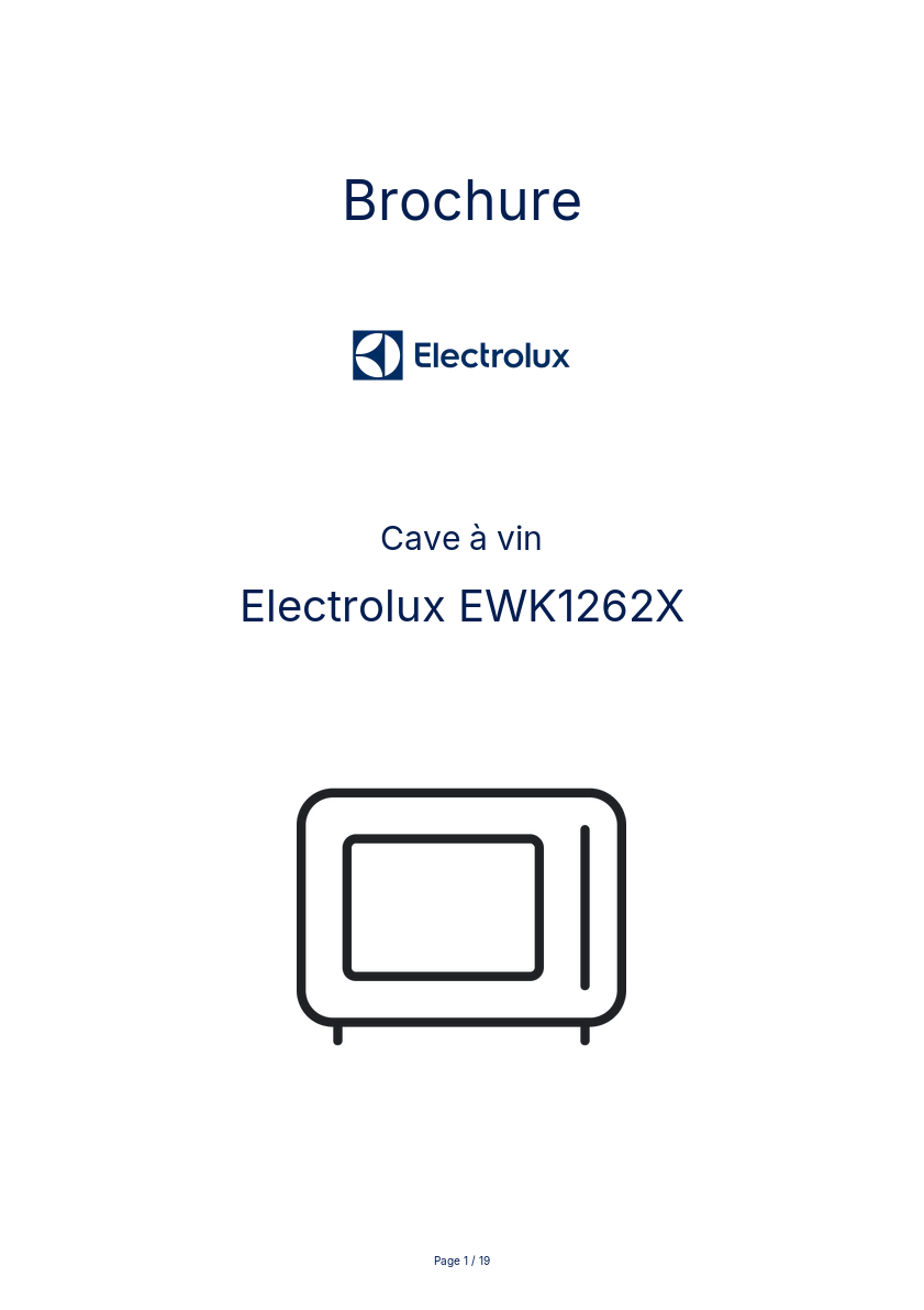 Page n°1 - Brochure Electrolux EWK1262X