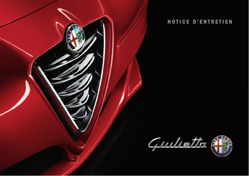 Page 1 de la notice Manuel utilisateur Alfa Romeo Giulietta (2015)