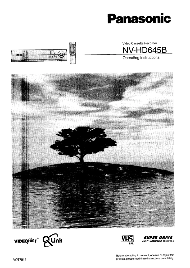 Image de la première page du manuel de l'appareil NV-HD645B