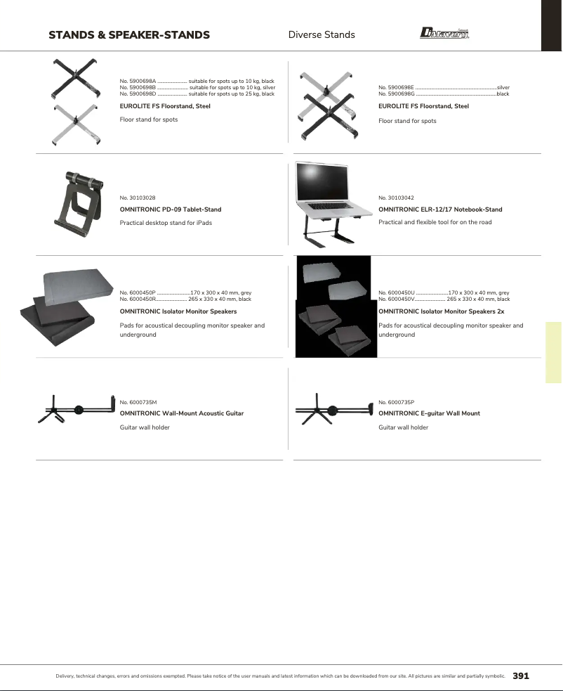 Page 1 de la notice Catalogue Eurolite FS-3