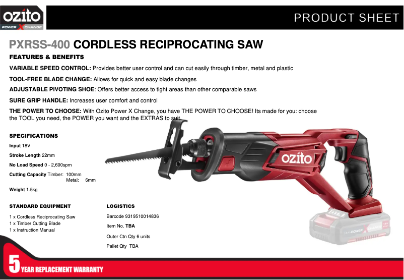 Image de la première page du manuel de l'appareil PXRSS-400