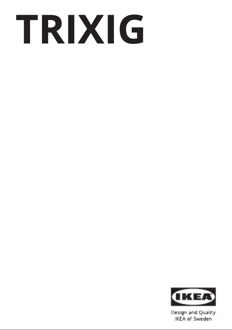 Page 1 de la notice Manuel utilisateur Ikea TRIXIG 405.669.87