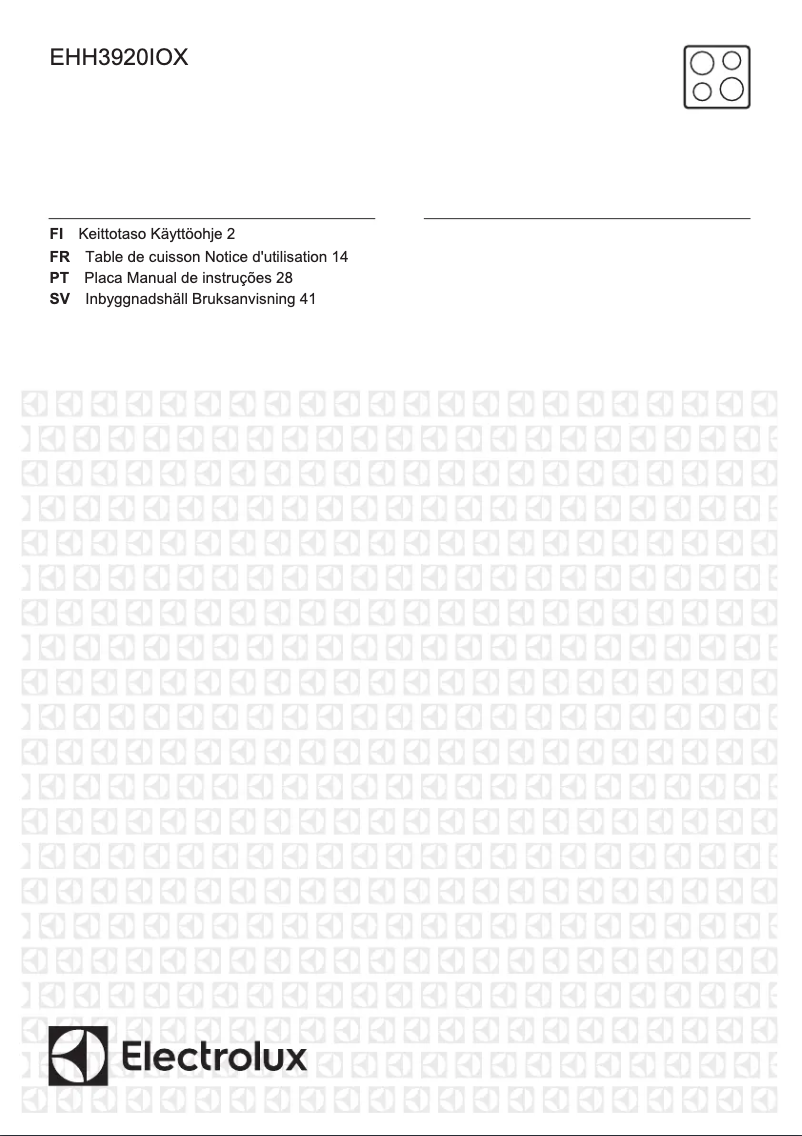 Image de la première page du manuel de l'appareil EHH3920IOX