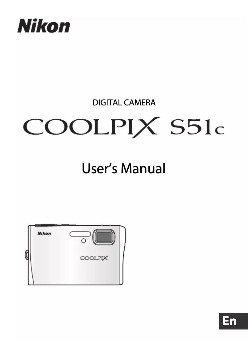 Image de la première page du manuel de l'appareil Coolpix S51c