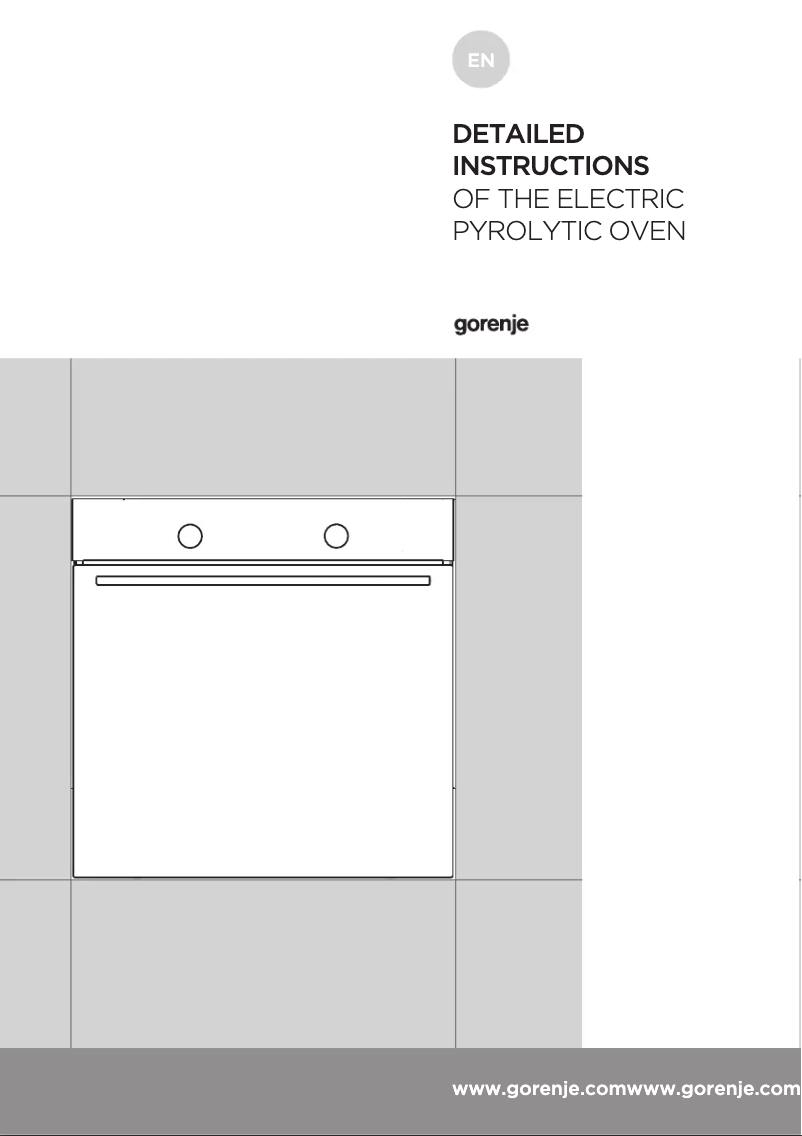 Page n°1 - Manuel utilisateur Gorenje BOP647A12