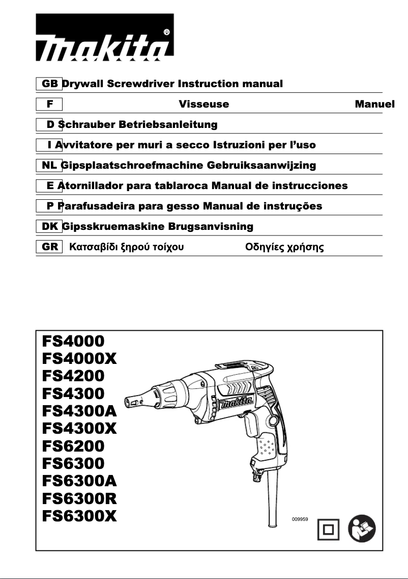 Page 1 de la notice Manuel utilisateur Makita FS4300X