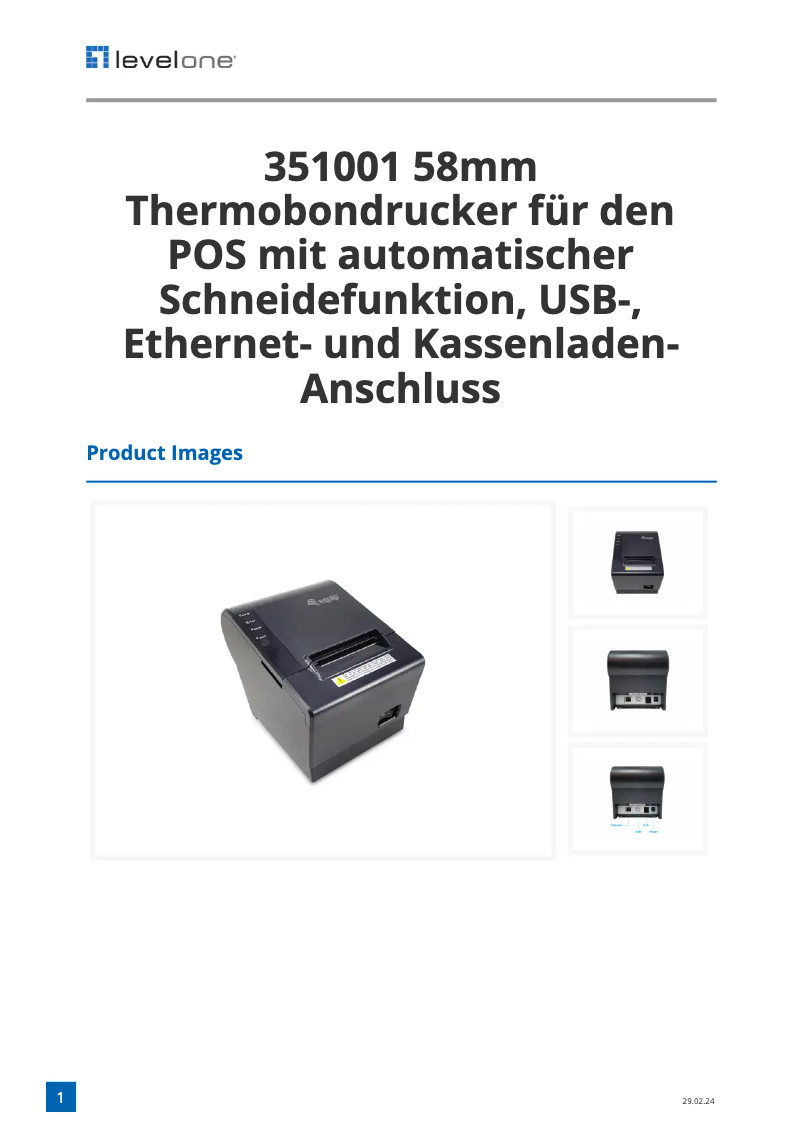 Page 1 de la notice Fiche technique Equip 351001