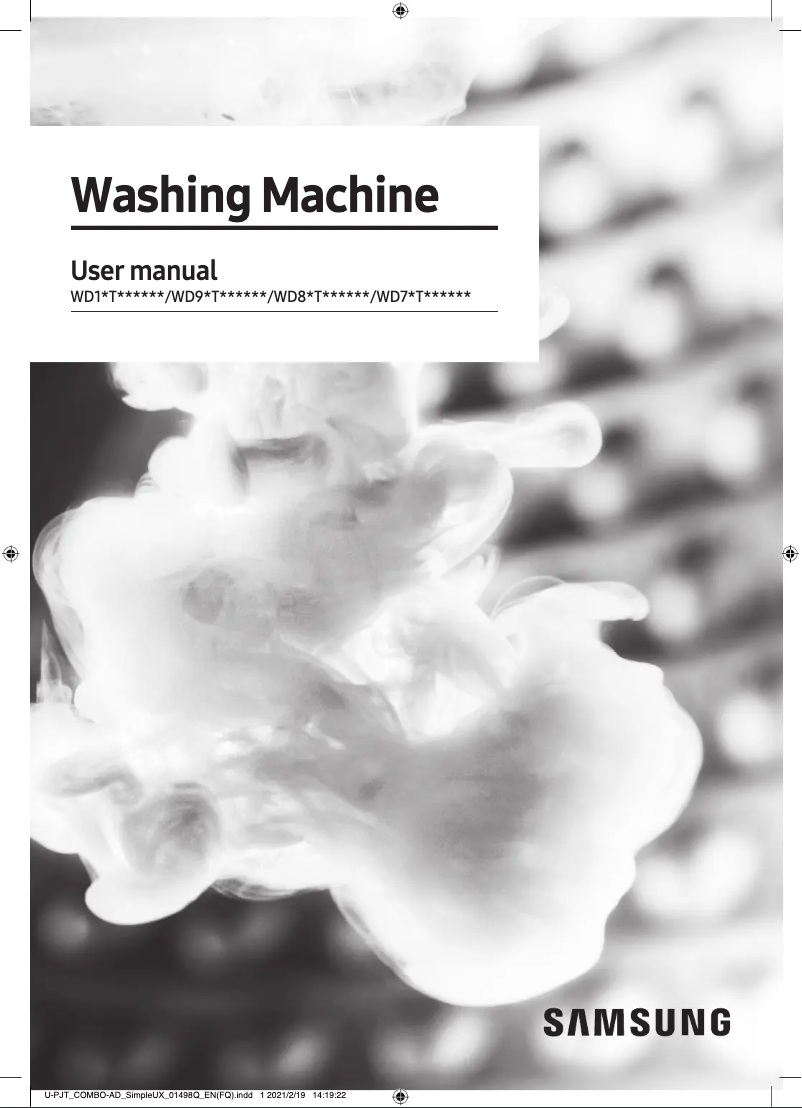 Page 1 de la notice Manuel utilisateur Samsung WD11TP34DSX