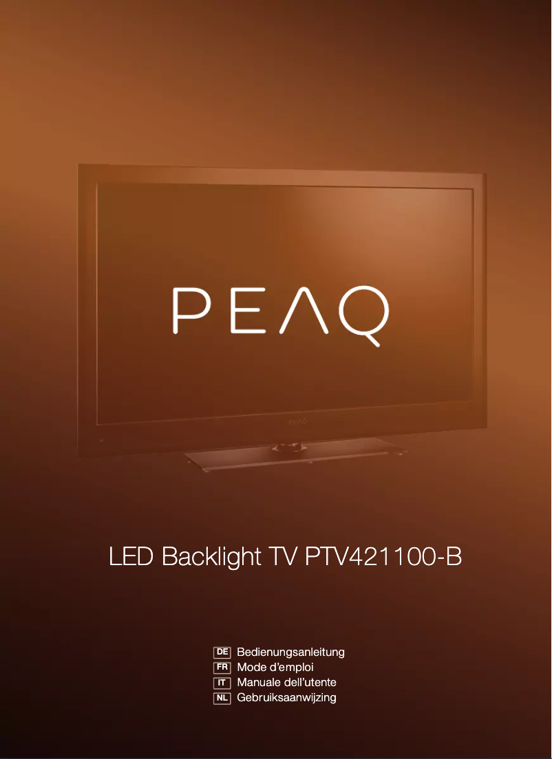 Page 1 de la notice Manuel utilisateur PEAQ PTV421100