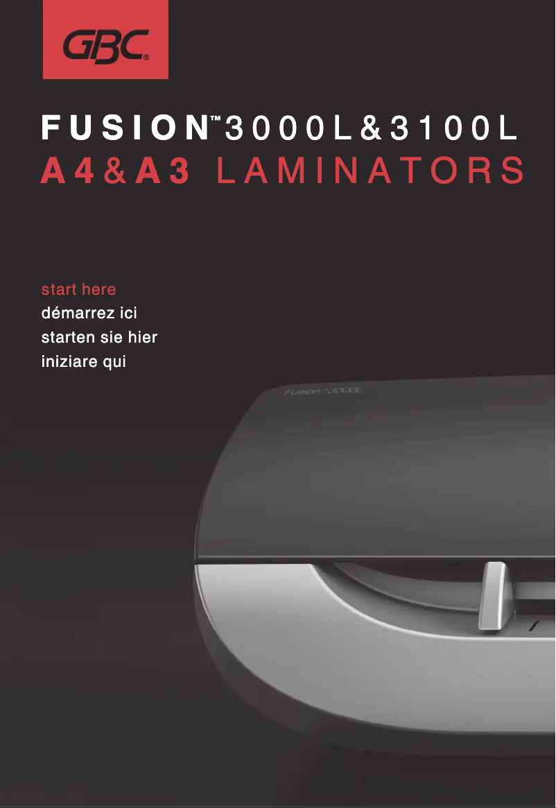 Page 1 de la notice Manuel utilisateur GBC Fusion 3000L
