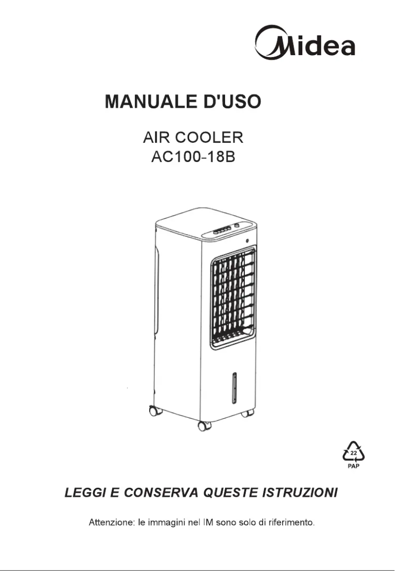 Page 1 de la notice Manuel utilisateur Midea AC100-18B