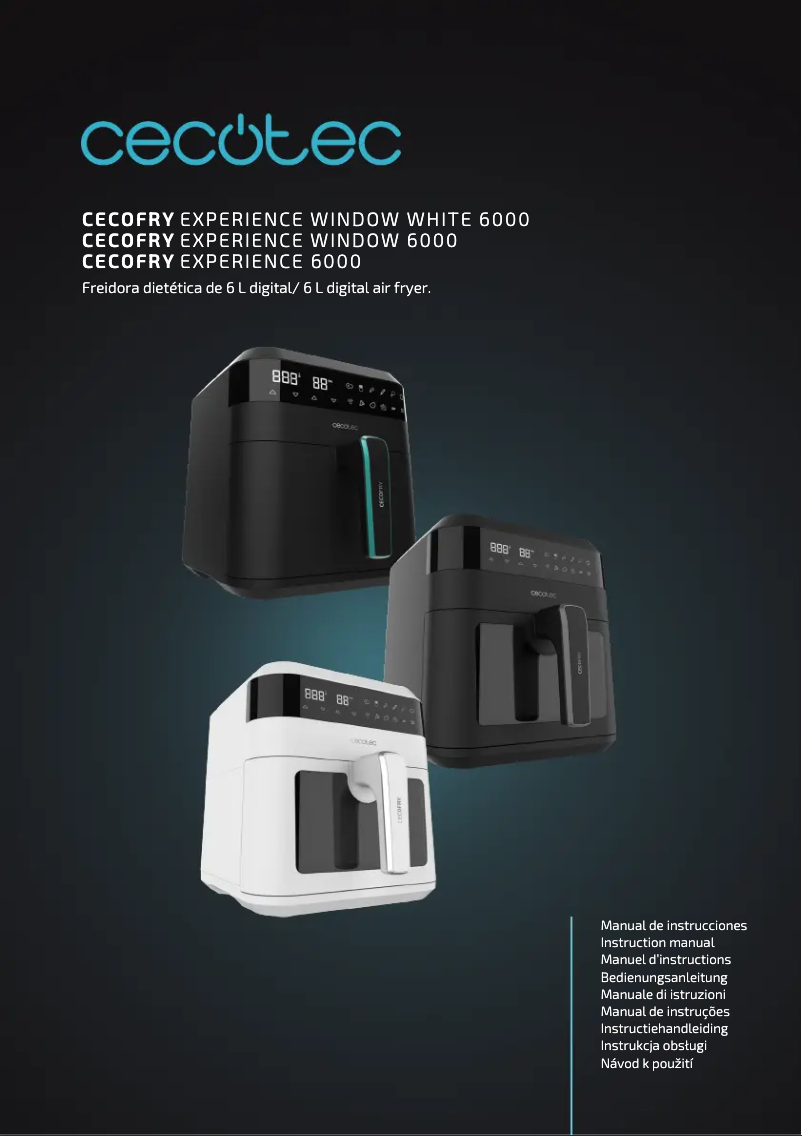 Image de la première page du manuel de l'appareil Cecofry Experience Window White 6000