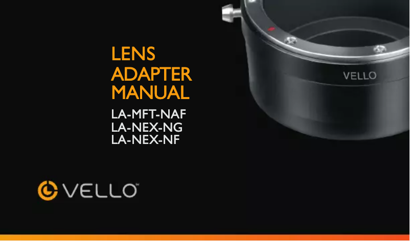 Page 1 de la notice Manuel utilisateur Vello LA-NEX-NG