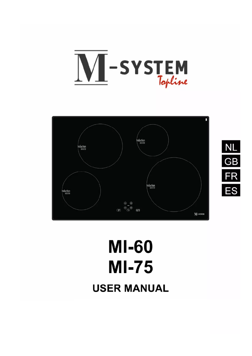 Page n°1 - Manuel utilisateur M-System MI-60