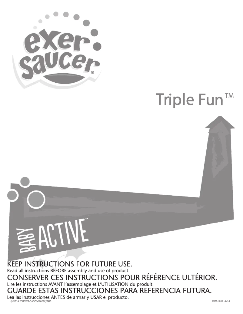 Page 1 de la notice Manuel utilisateur Exersaucer Triple Fun