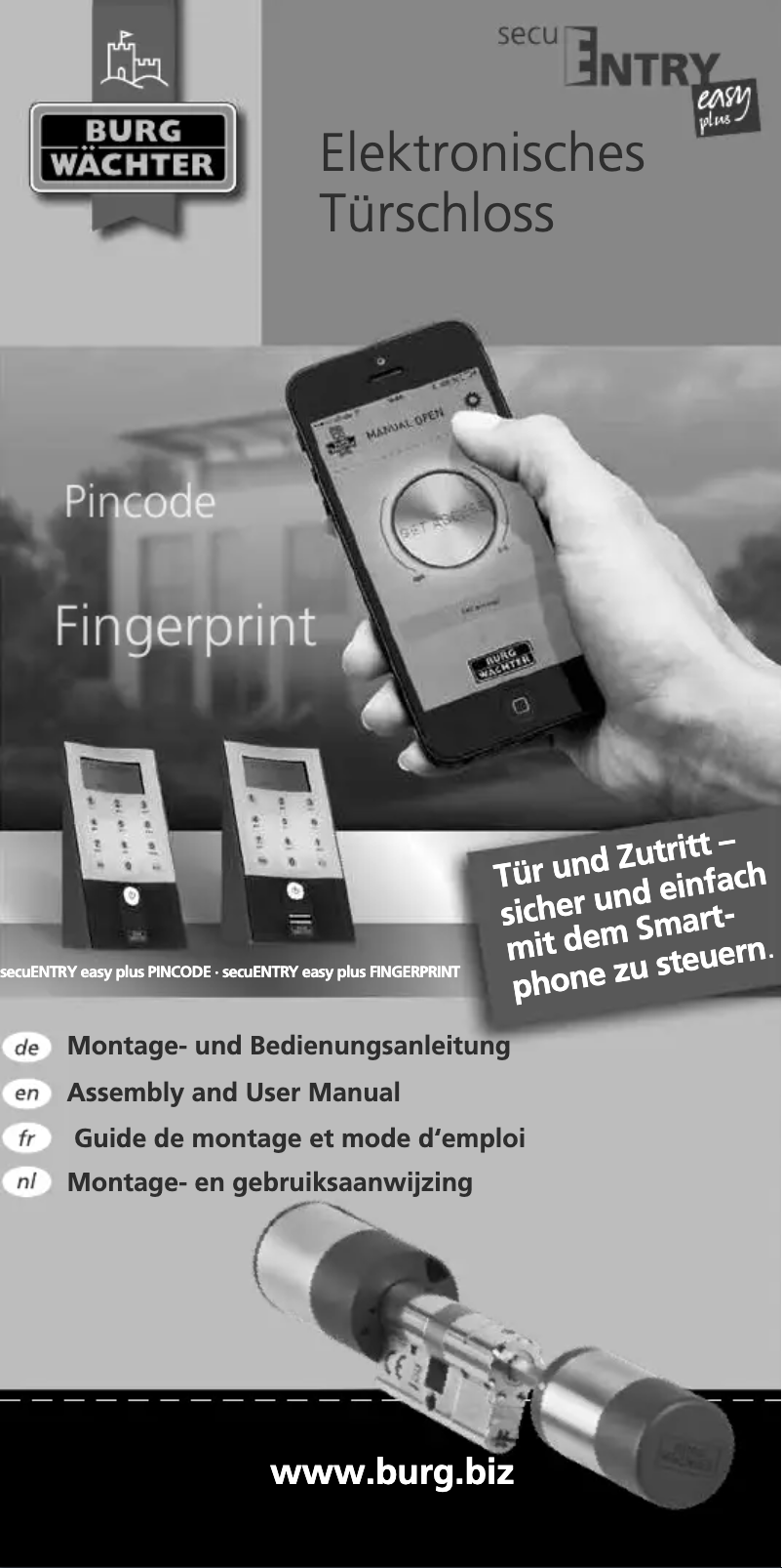 Page n°1 - Manuel utilisateur Burg Wächter ENTRYeasy