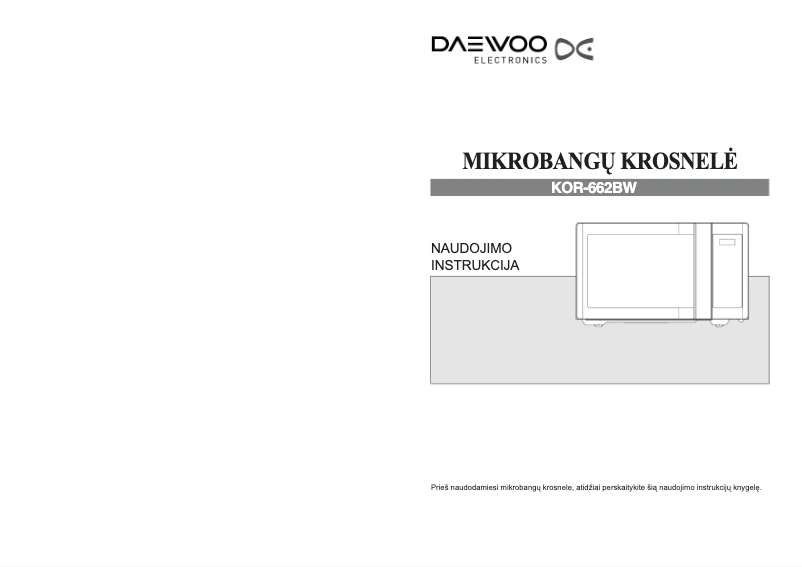 Página 1 del manual Manual de usuario Daewoo KOR-662BW