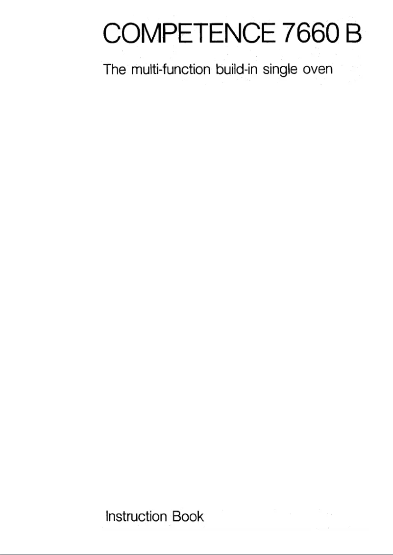 Page n°1 - Manuel utilisateur AEG Competence 7660 B W3D