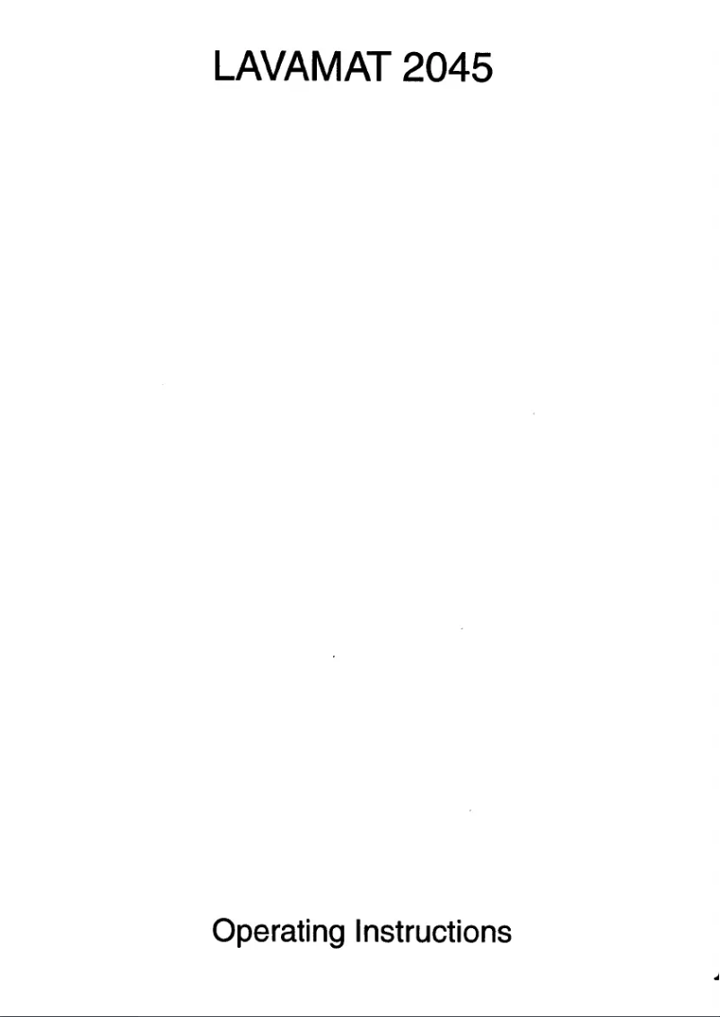 Image de la première page du manuel de l'appareil Lavamat 2045 w