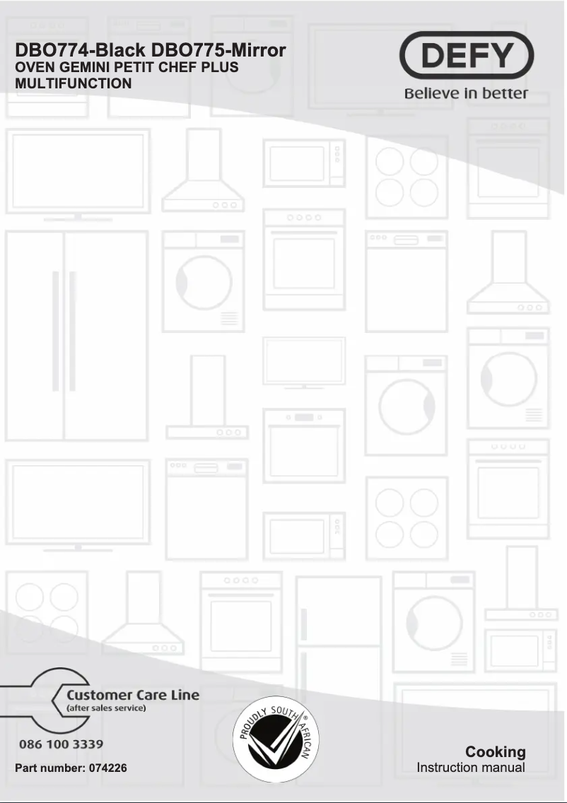 Page 1 de la notice Manuel utilisateur Defy DBO775