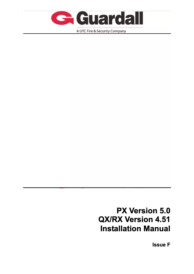 Página 1 del manual Manual de usuario Guardall PX