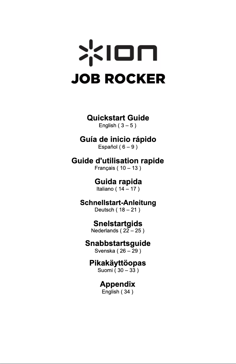 Page 1 de la notice Manuel utilisateur ION Job Rocker