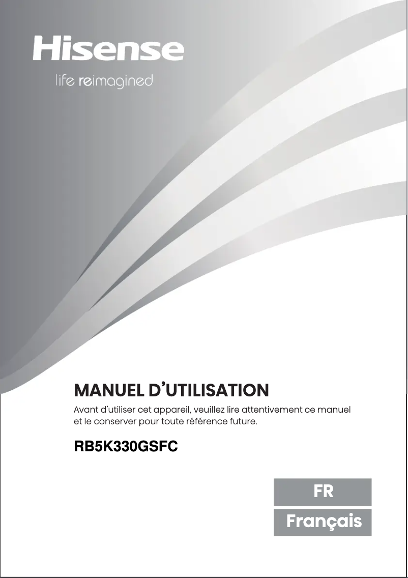 Image de la première page du manuel de l'appareil RB5K330GSFC
