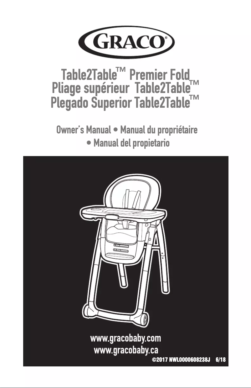 Page 1 de la notice Manuel utilisateur Graco Table2Table Premier Fold