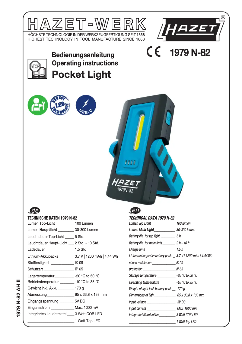 Página 1 del manual Manual de usuario Hazet 1979N-82