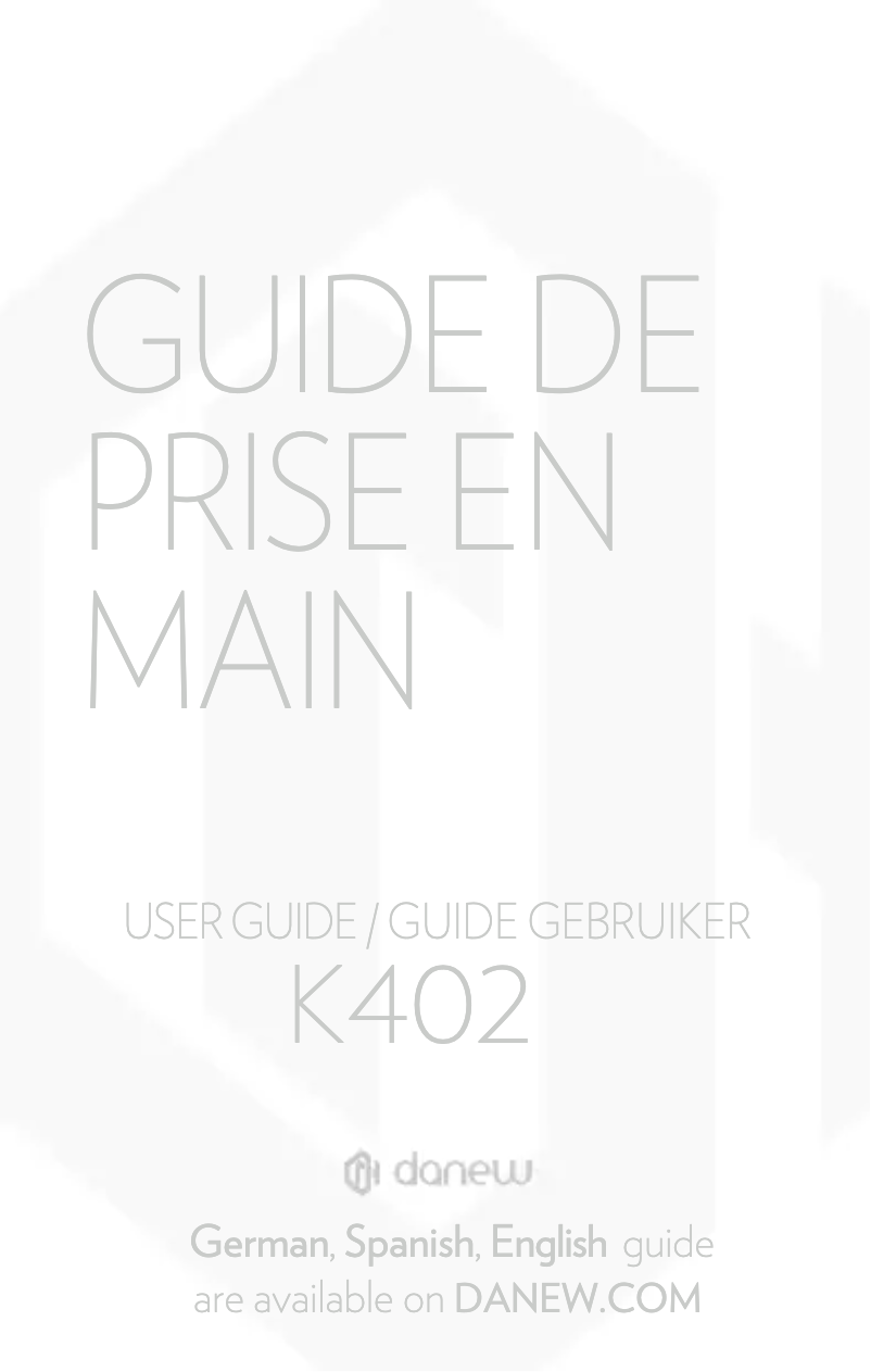 Image de la première page du manuel de l'appareil K402