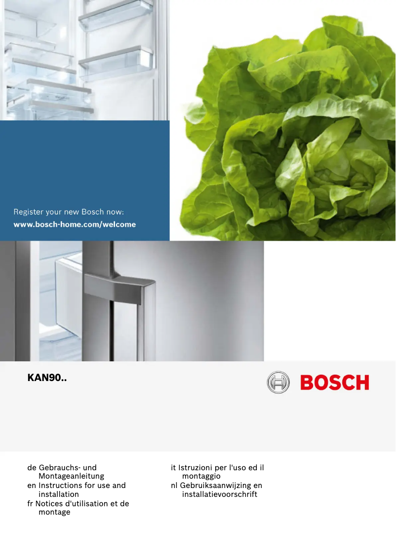 Page n°1 - Manuel utilisateur Bosch KAN90VI20G