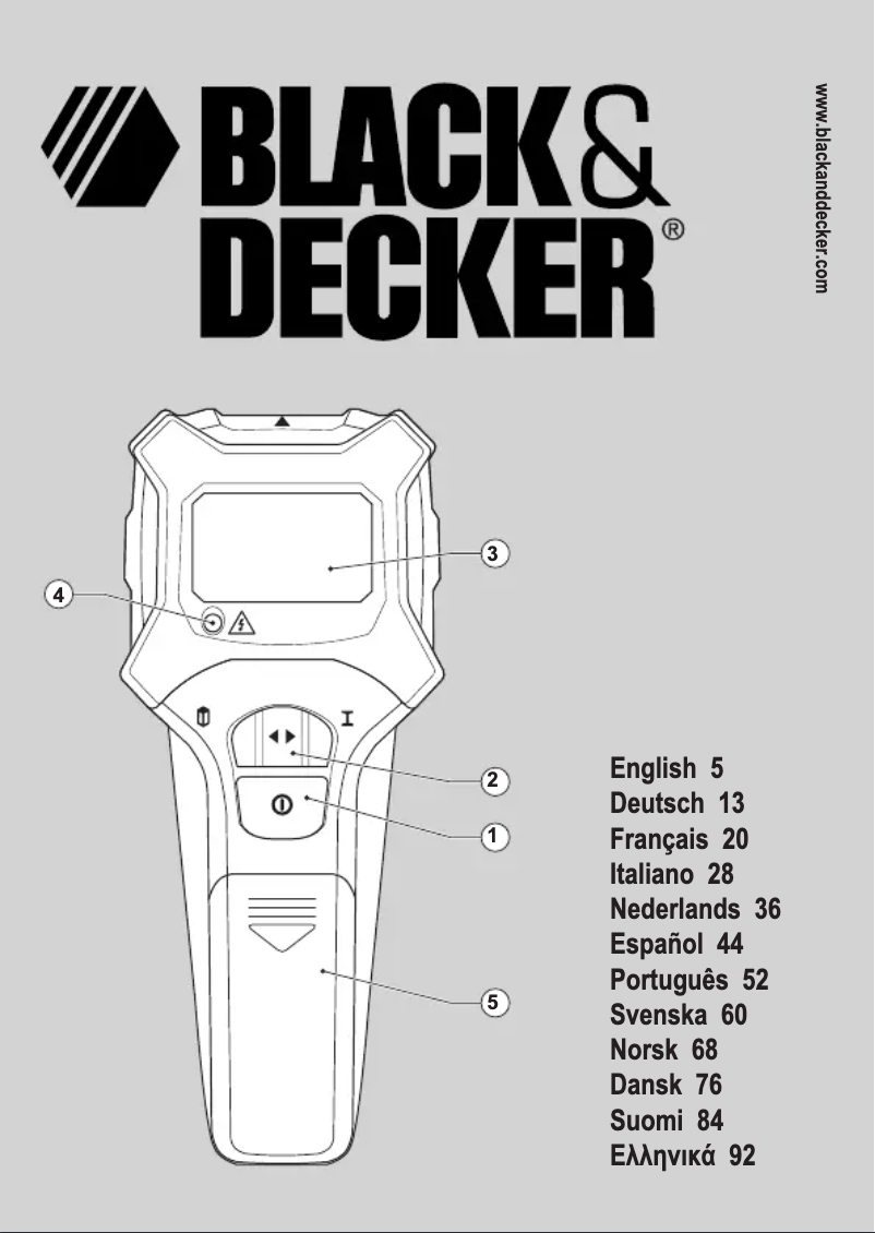 Page n°1 - Manuel utilisateur Black & Decker BDS303
