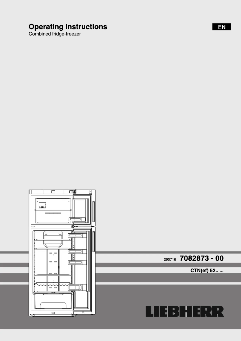 Page 1 de la notice Manuel utilisateur Liebherr CTNef 5215