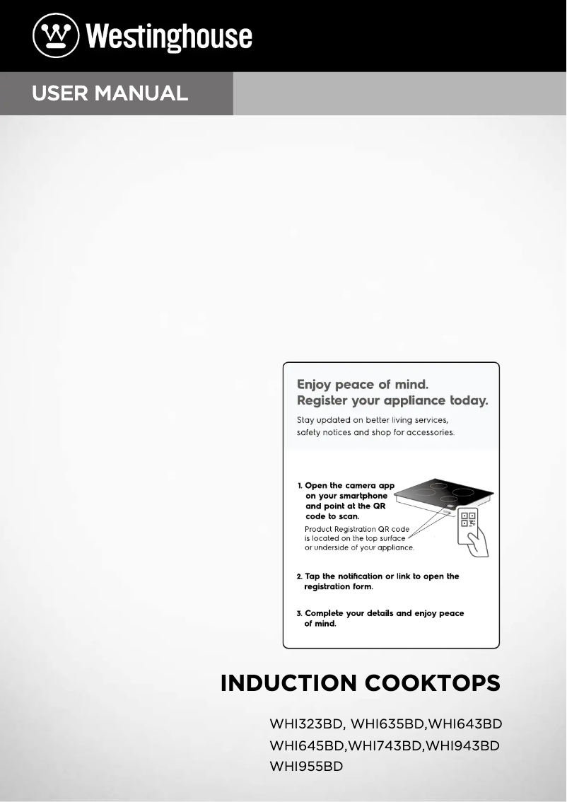 Page n°1 - Manuel utilisateur Westinghouse WHI743BD