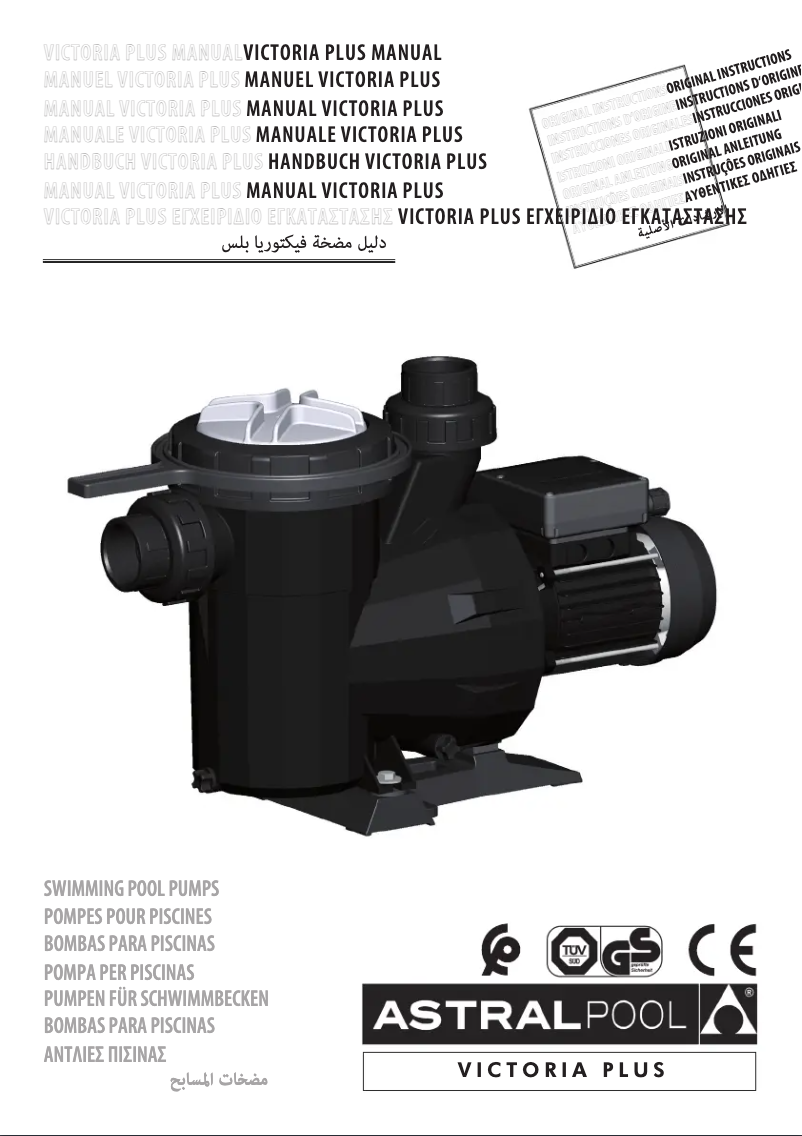 Page n°1 - Manuel utilisateur AstralPool Victoria Plus