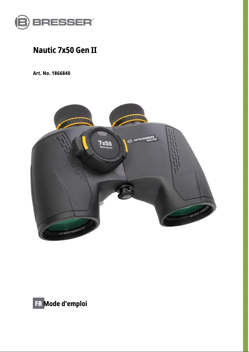 Page n°1 - Manuel utilisateur Bresser Nautic 7x50 Gen II