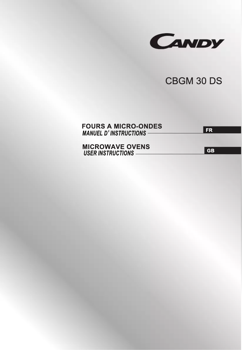 Page 1 de la notice Mode d'emploi Candy CBGM 30 DS
