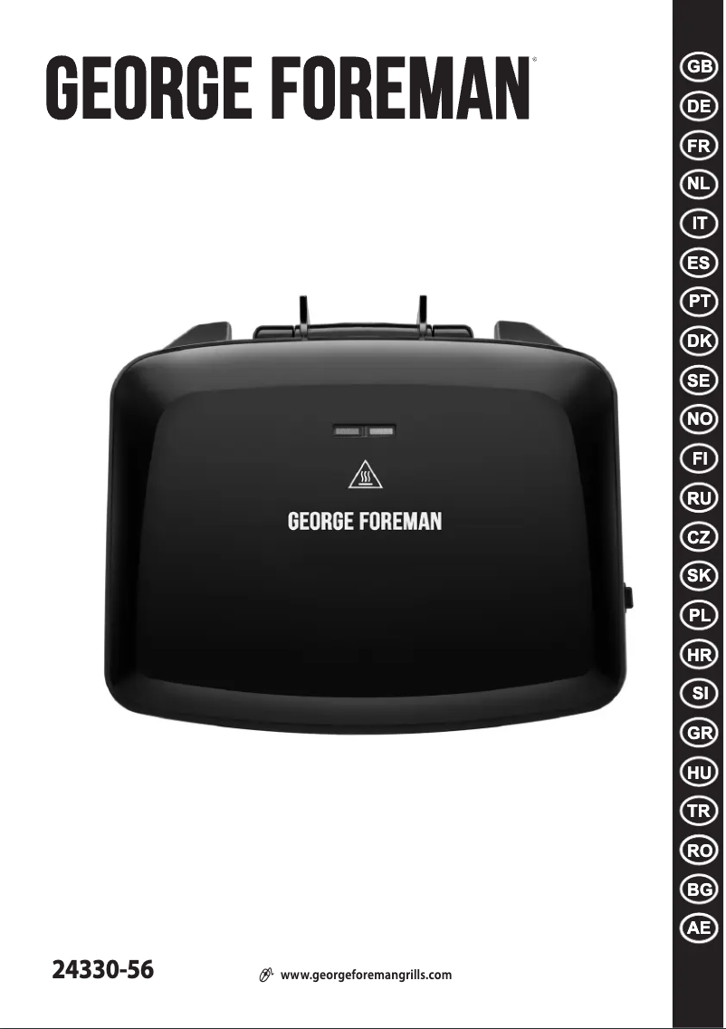 Page 1 de la notice Manuel utilisateur George Foreman 24330-56