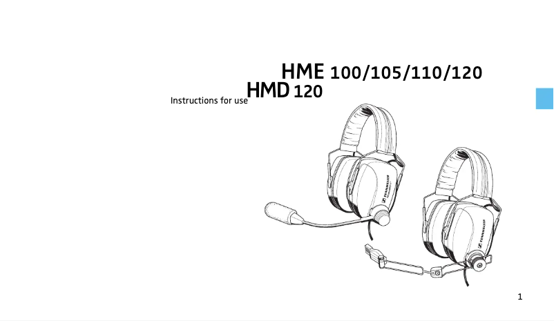 Image de la première page du manuel de l'appareil HME 105