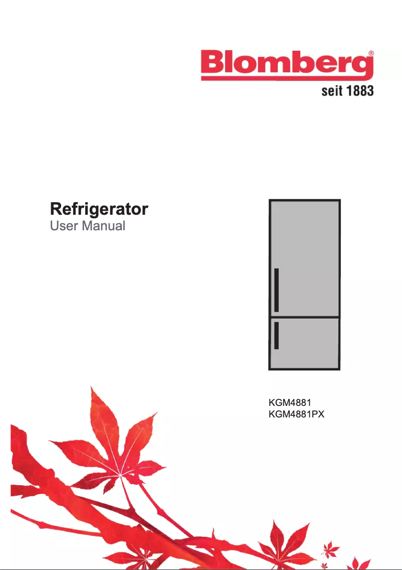 Page n°1 - Manuel utilisateur Blomberg KGM4881