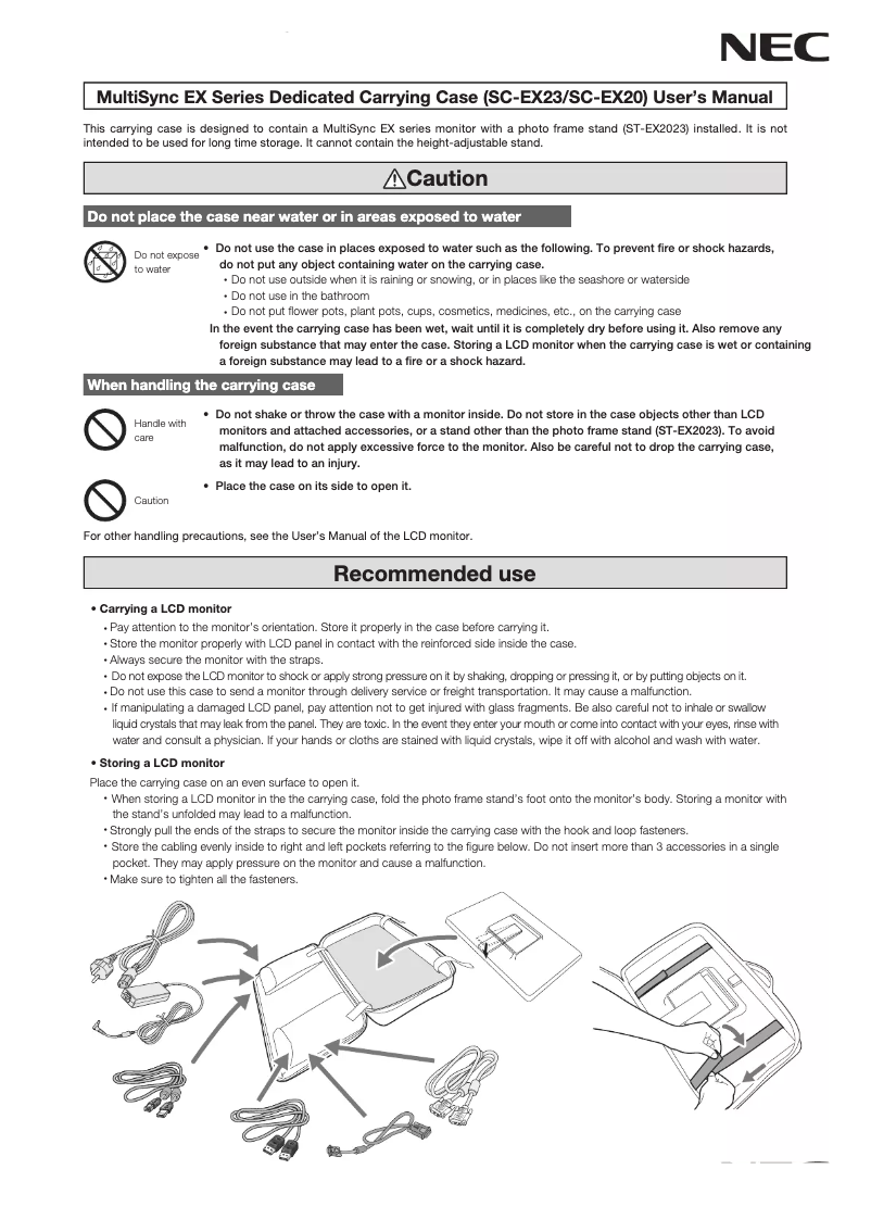 Page 1 de la notice Manuel utilisateur NEC MultiSync EX231W
