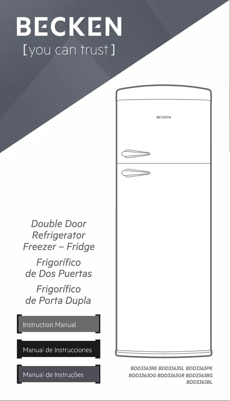 Page 1 of the manual User Manual Becken BDD3363