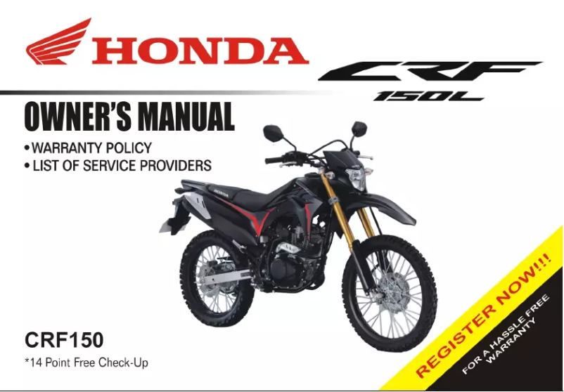 Página 1 del manual Manual de usuario Honda Africa Twin CRF150L (2019)