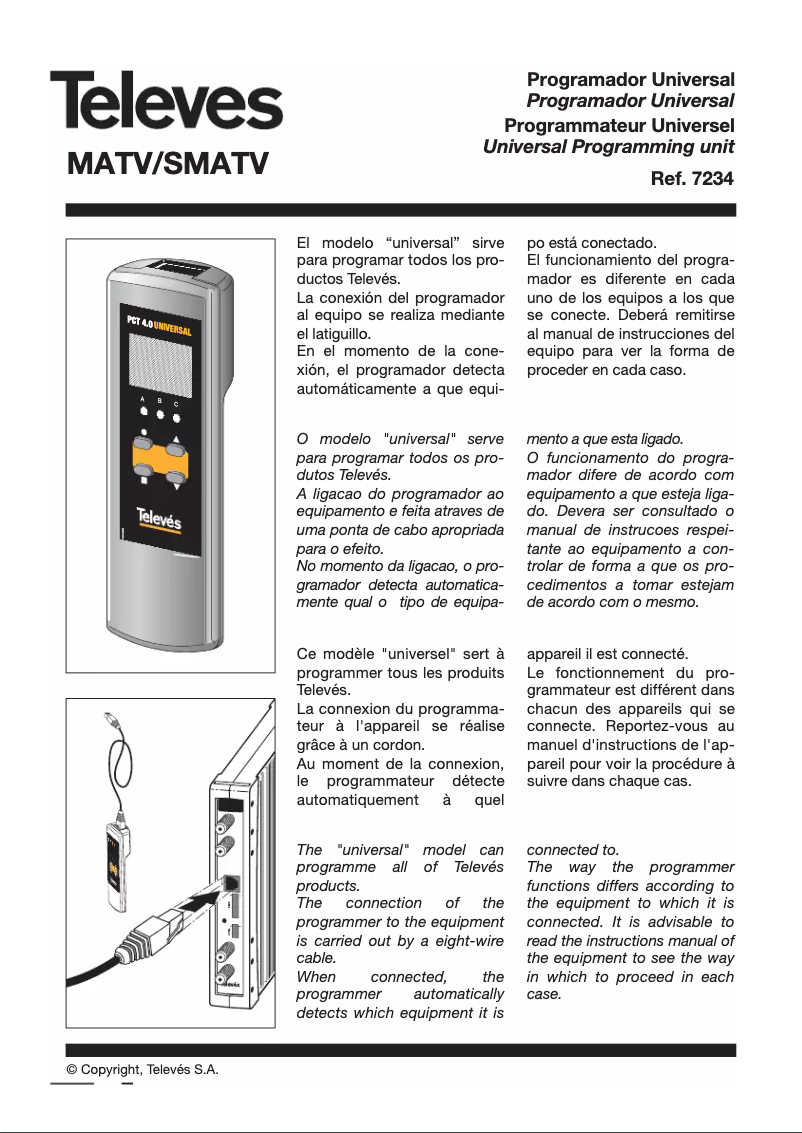 Page n°1 - Manuel utilisateur Televes UHP1