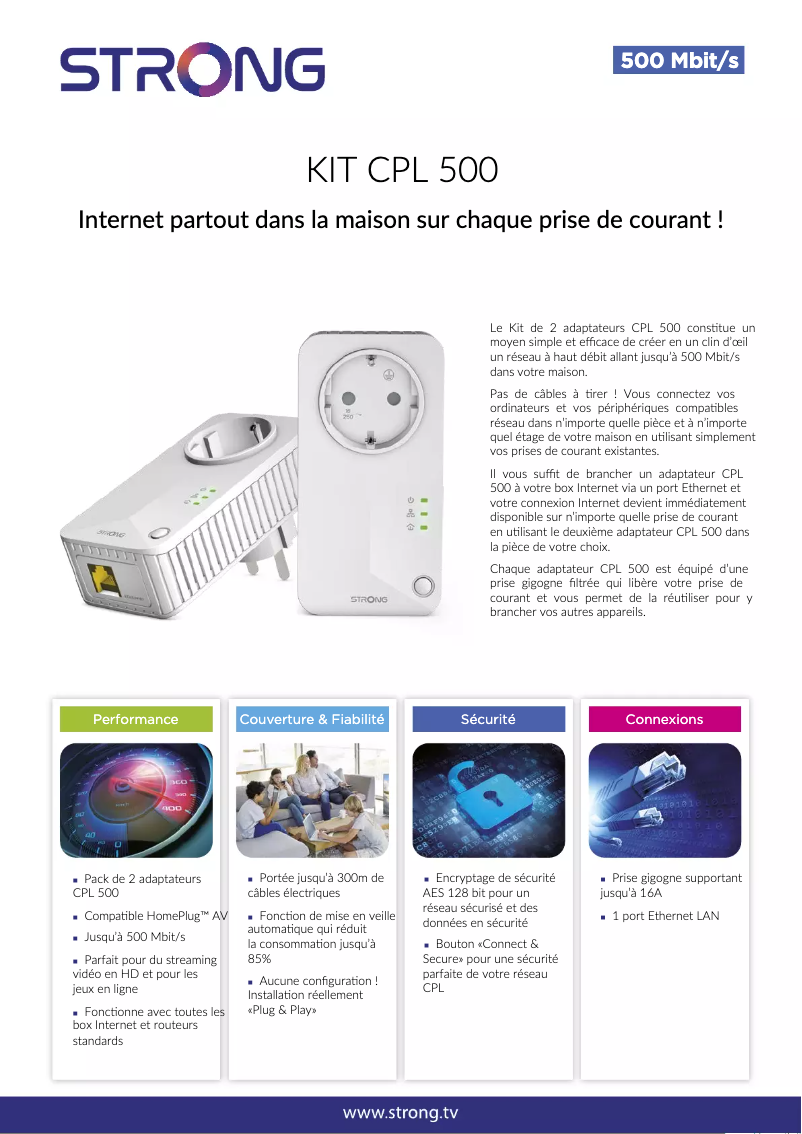 Page n°1 - Manuel utilisateur Strong Sada Powerline 500