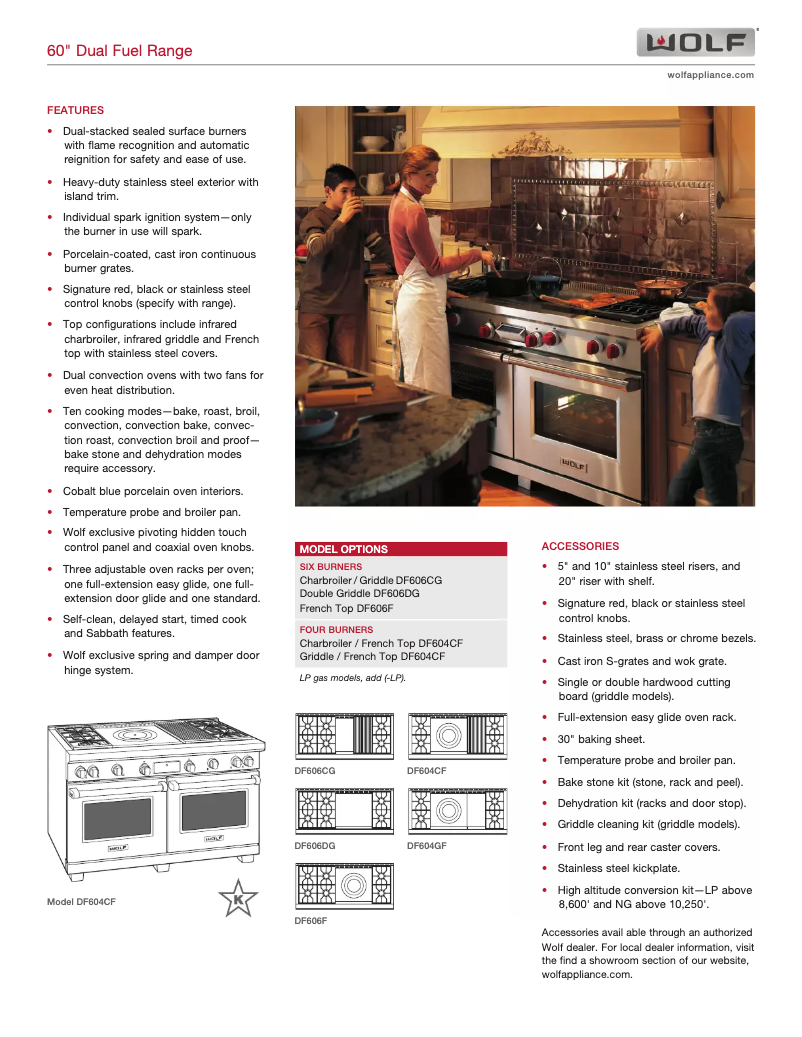 Page 1 de la notice Manuel utilisateur Wolf DF606DG