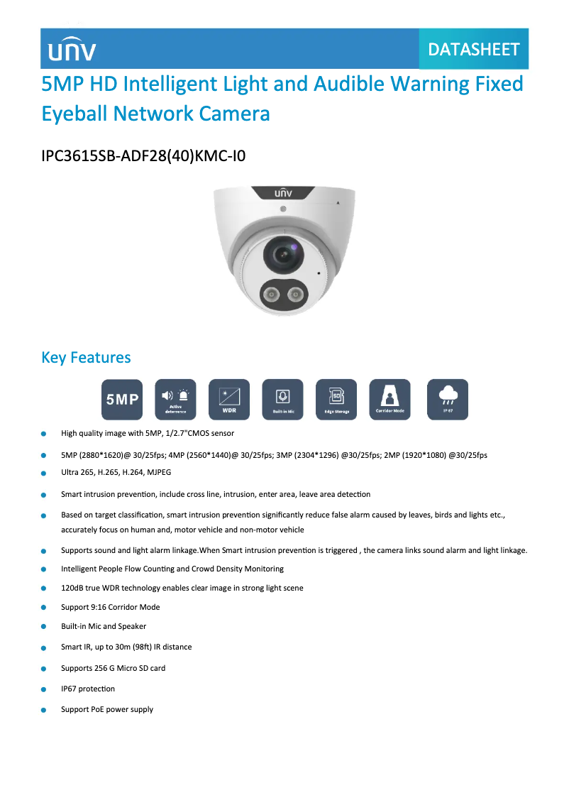 Image de la première page du manuel de l'appareil IPC3615SB-ADF28(40)KMC-I0