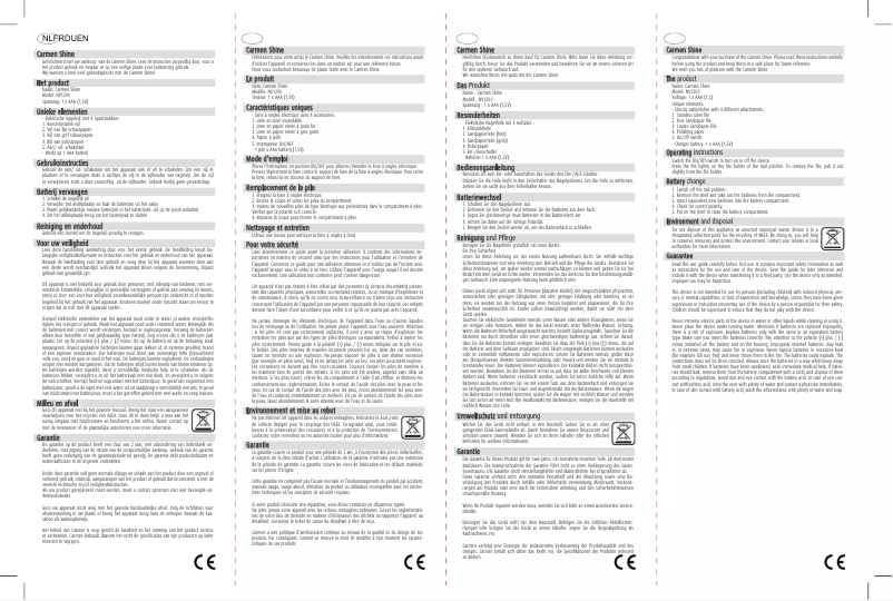 Page 1 of the manual User Manual Carmen Shine