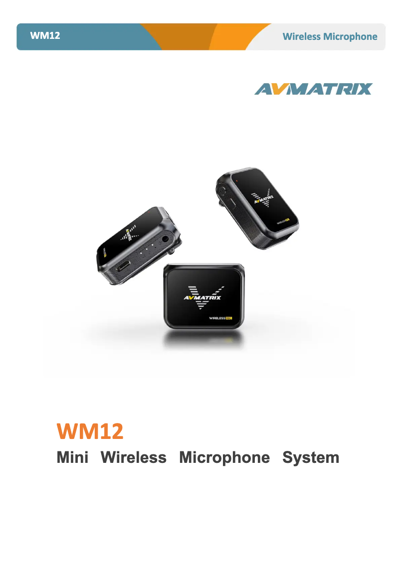 Image de la première page du manuel de l'appareil WM12