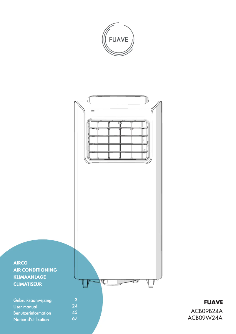 Page n°1 - Manuel utilisateur Fuave ACB09W24A
